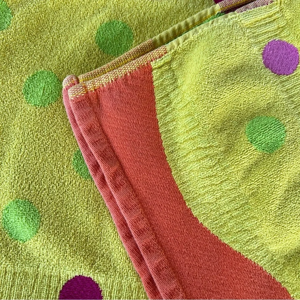 Y2K 100% Egyptian Cotton Oversized Beach Towel Colorful Fruit Polk-A-Dots 36x66